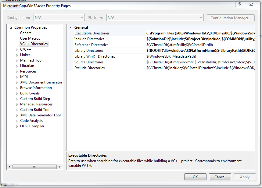 Property Pages in Visual Studio 11 Beta C++